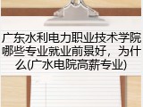 广东水利电力职业技术学院哪些专业就业前景好，为什么(广水电院高薪专业)