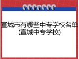 宣城市有哪些中专学校名单(宣城中专学校)