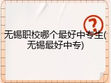 无锡职校哪个最好中专生(无锡最好中专)
