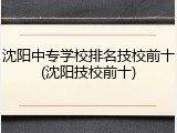 沈阳中专学校排名技校前十(沈阳技校前十)
