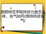 淮阴师范学院师资力量怎么样，名气如何(淮师师资名气)