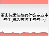 萧山杭齿技校有什么专业中专生(杭齿技校中专专业)