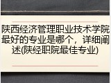 陕西经济管理职业技术学院最好的专业是哪个，详细阐述(陕经职院最佳专业)