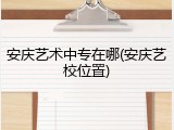 安庆艺术中专在哪(安庆艺校位置)