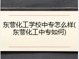 东营化工学校中专怎么样(东营化工中专如何)