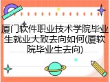 厦门软件职业技术学院毕业生就业大致去向如何(厦软院毕业生去向)