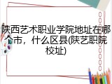 陕西艺术职业学院地址在哪个市，什么区县(陕艺职院校址)