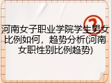 河南女子职业学院学生男女比例如何，趋势分析(河南女职性别比例趋势)