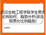 武汉生物工程学院学生男女比例如何，趋势分析(武生院男女比例趋势)