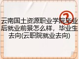 云南国土资源职业学院毕业后就业前景怎么样，毕业生去向(云职院就业去向)