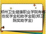 郑州卫生健康职业学院有哪些奖学金和助学金呢(郑卫院奖助学金)