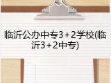 临沂公办中专3+2学校(临沂3+2中专)
