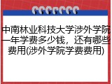 中南林业科技大学涉外学院一年学费多少钱，还有哪些费用(涉外学院学费费用)