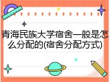 青海民族大学宿舍一般是怎么分配的(宿舍分配方式)