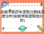 安顺学院历年录取分数线深度分析(安顺学院录取线分析)
