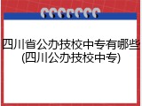 四川省公办技校中专有哪些(四川公办技校中专)