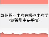 赣州职业中专有哪些中专学校(赣州中专学校)