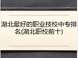 湖北最好的职业技校中专排名(湖北职校前十)