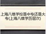 上海八维学校是中专还是大专(上海八维学历层次)