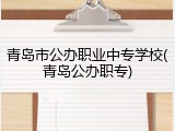 青岛市公办职业中专学校(青岛公办职专)