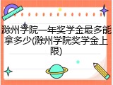 滁州学院一年奖学金最多能拿多少(滁州学院奖学金上限)