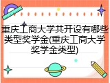 重庆工商大学共开设有哪些类型奖学金(重庆工商大学奖学金类型)