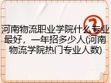 河南物流职业学院什么专业最好，一年招多少人(河南物流学院热门专业人数)