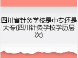 四川省针灸学校是中专还是大专(四川针灸学校学历层次)