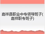 嘉祥县职业中专领导班子(嘉祥职专班子)