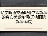 辽宁轨道交通职业学院就读的真实感觉如何(辽轨职院就读体验)