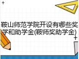 鞍山师范学院开设有哪些奖学和助学金(鞍师奖助学金)