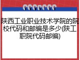 陕西工业职业技术学院的院校代码和邮编是多少(陕工职院代码邮编)