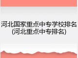 河北国家重点中专学校排名(河北重点中专排名)