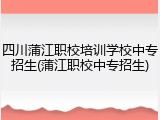 四川蒲江职校培训学校中专招生(蒲江职校中专招生)