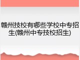 赣州技校有哪些学校中专招生(赣州中专技校招生)