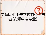 安海职业中专学校有什么专业(安海中专专业)