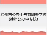 徐州市公办中专有哪些学校(徐州公办中专校)