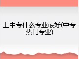 上中专什么专业最好(中专热门专业)