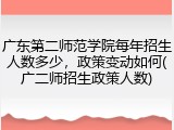 广东第二师范学院每年招生人数多少，政策变动如何(广二师招生政策人数)