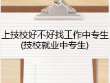 上技校好不好找工作中专生(技校就业中专生)