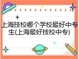 上海技校哪个学校最好中专生(上海最好技校中专)