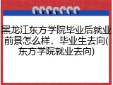 黑龙江东方学院毕业后就业前景怎么样，毕业生去向(东方学院就业去向)