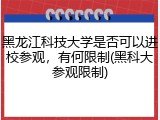 黑龙江科技大学是否可以进校参观，有何限制(黑科大参观限制)