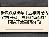 武汉铁路桥梁职业学院是否对外开放，要预约吗(武桥职院开放需预约吗)