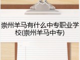 崇州羊马有什么中专职业学校(崇州羊马中专)