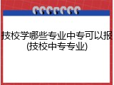 技校学哪些专业中专可以报(技校中专专业)