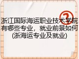 浙江国际海运职业技术学院有哪些专业，就业前景如何(浙海运专业及就业)