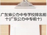 广东省公办中专学校排名前十(广东公办中专前十)