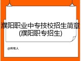 濮阳职业中专技校招生简章(濮阳职专招生)