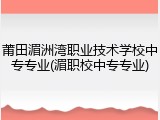莆田湄洲湾职业技术学校中专专业(湄职校中专专业)